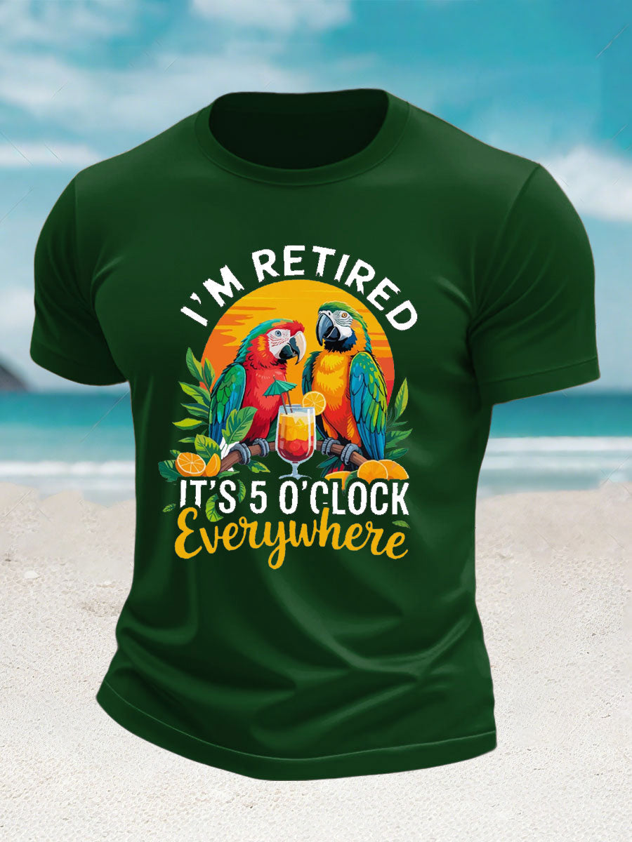 Camiseta de manga corta de algodón imitación Jimmy Buffett Day para hombre