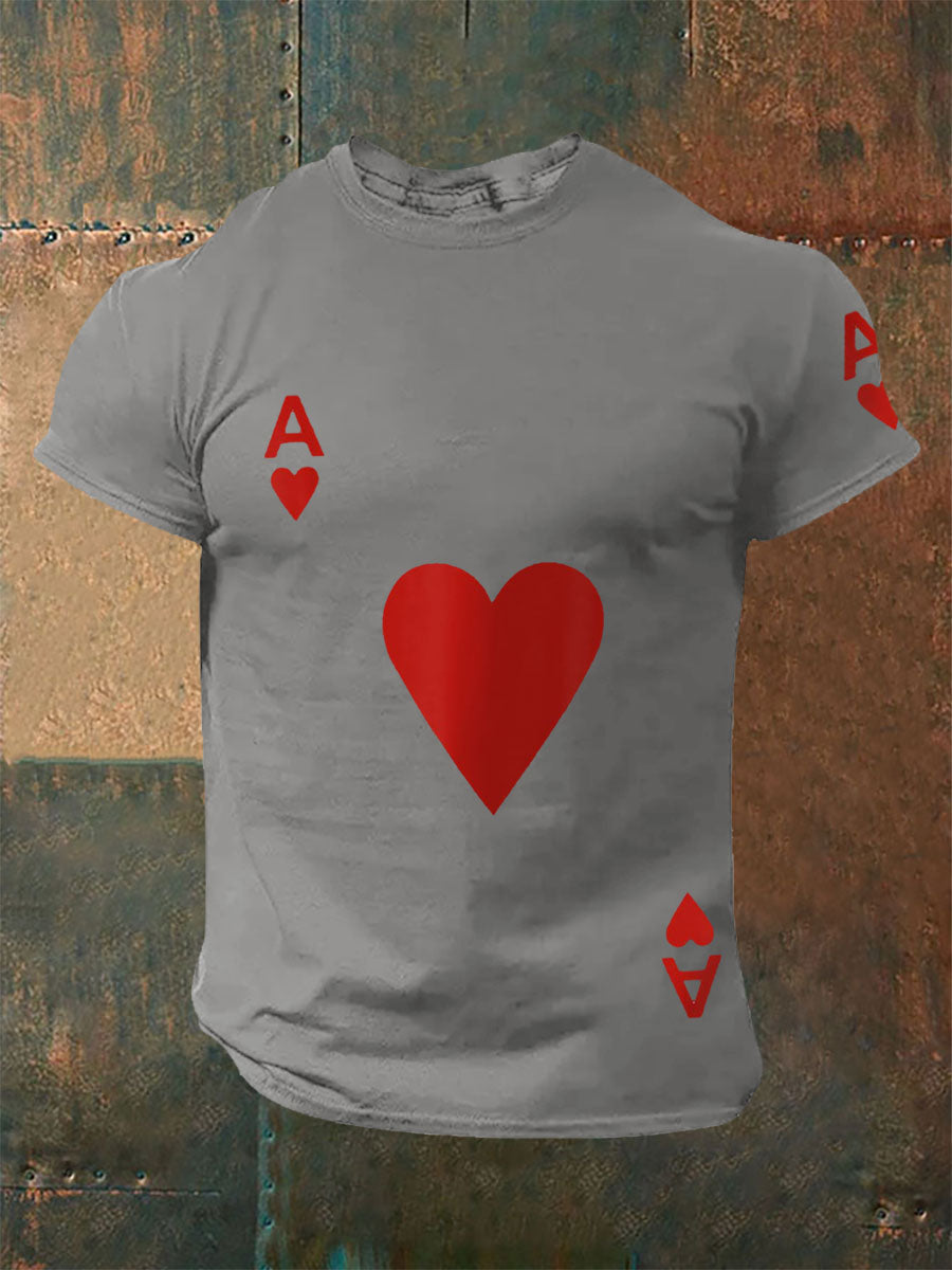 Camisetas de Hombre Poker Ace of Hearts