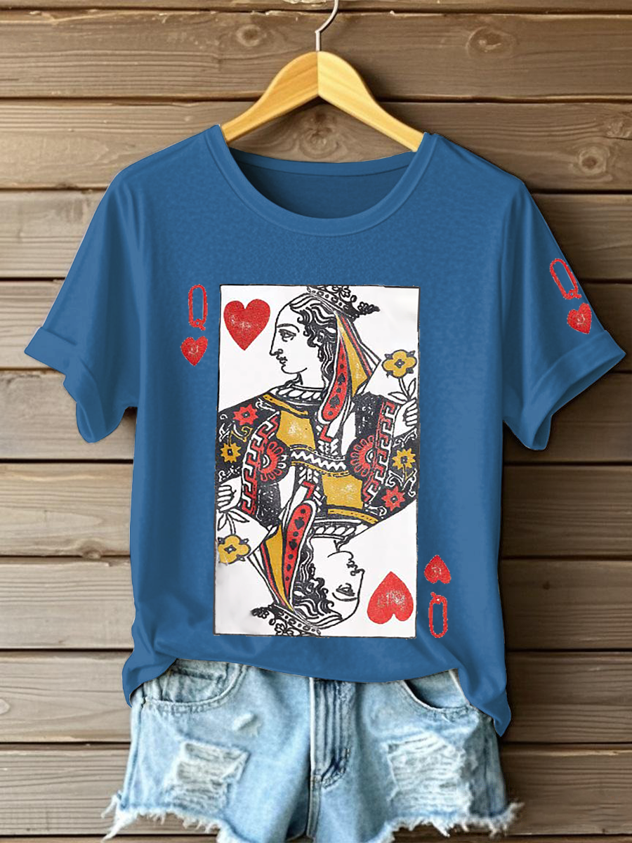 Camisetas Queen of Hearts de Poker para mujer
