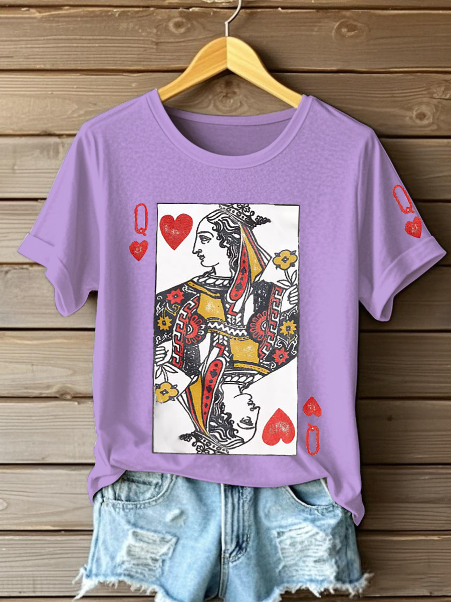 Camisetas Queen of Hearts de Poker para mujer