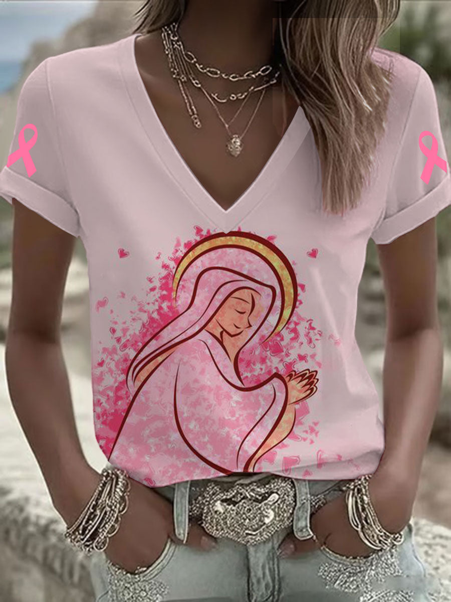 Camiseta de la conciencia del cáncer de pecho de las mujeres