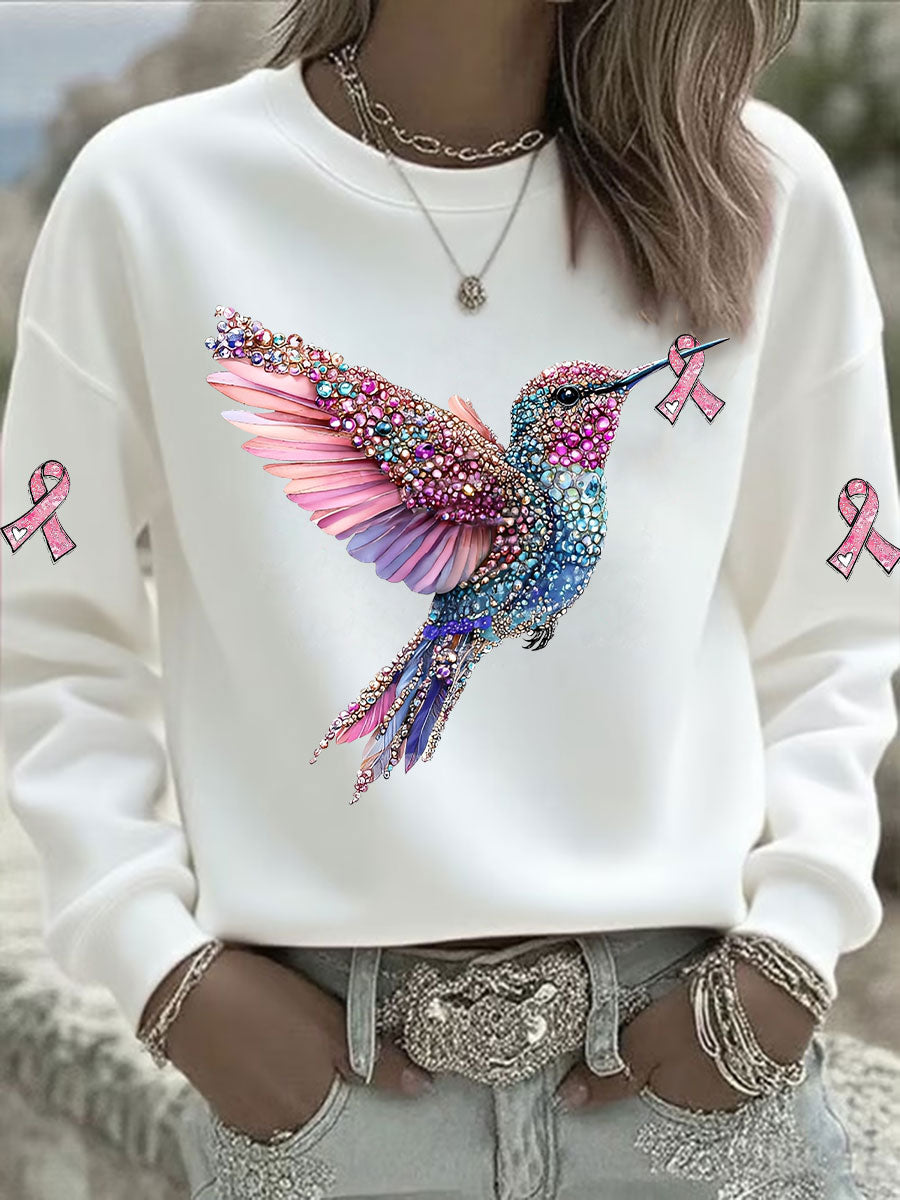 Sudadera con estampado Pink Hummingbird para mujer