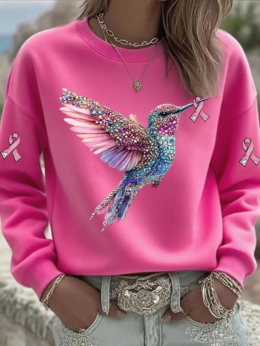 Sudadera con estampado Pink Hummingbird para mujer