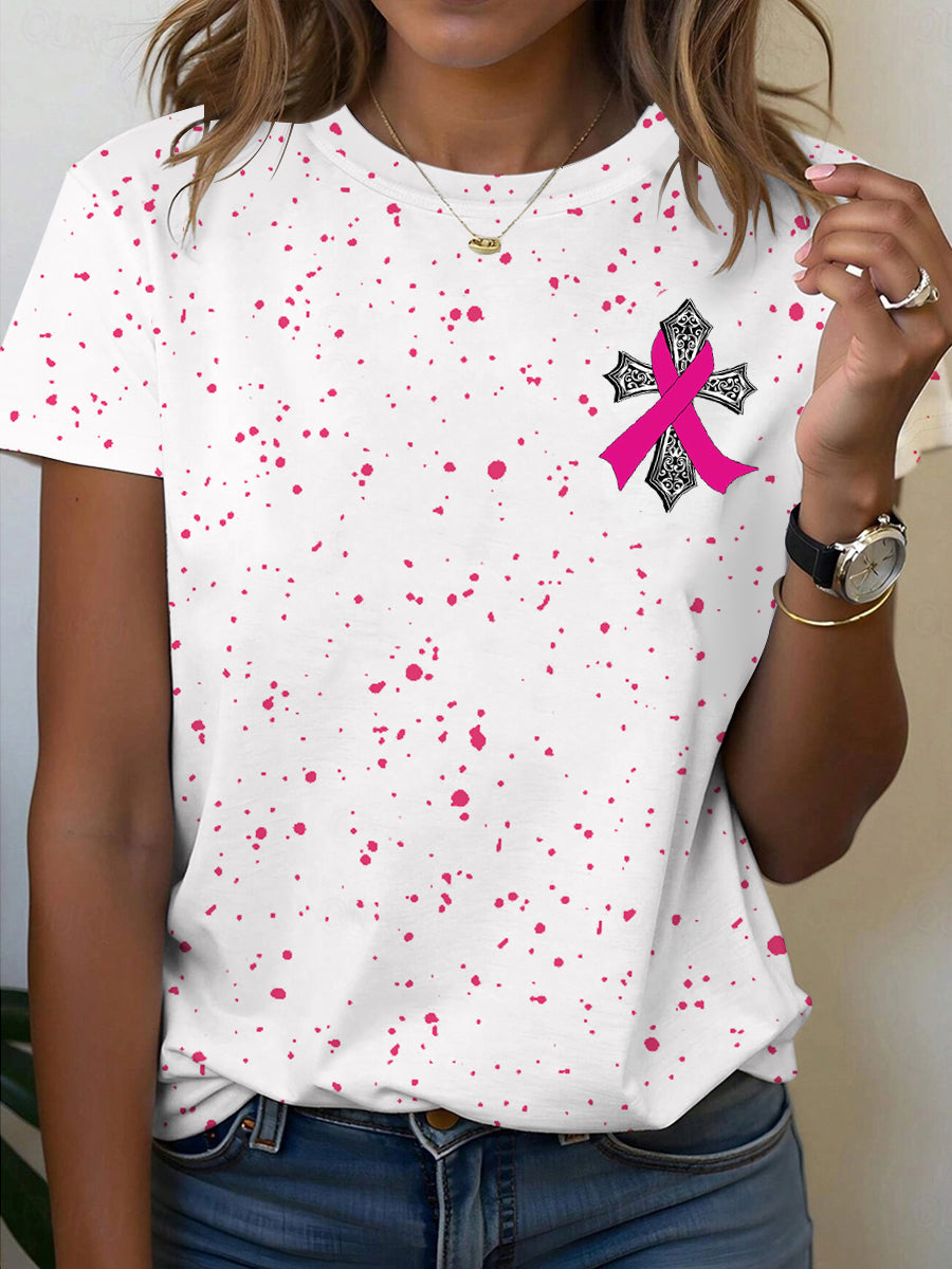 Camiseta Conciencia del cáncer de pecho de las mujeres que uso rosa para mí mis cicatrices dicen una historia