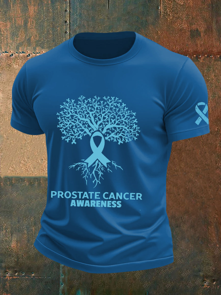 Camiseta de la conciencia del cáncer de próstata de los hombres