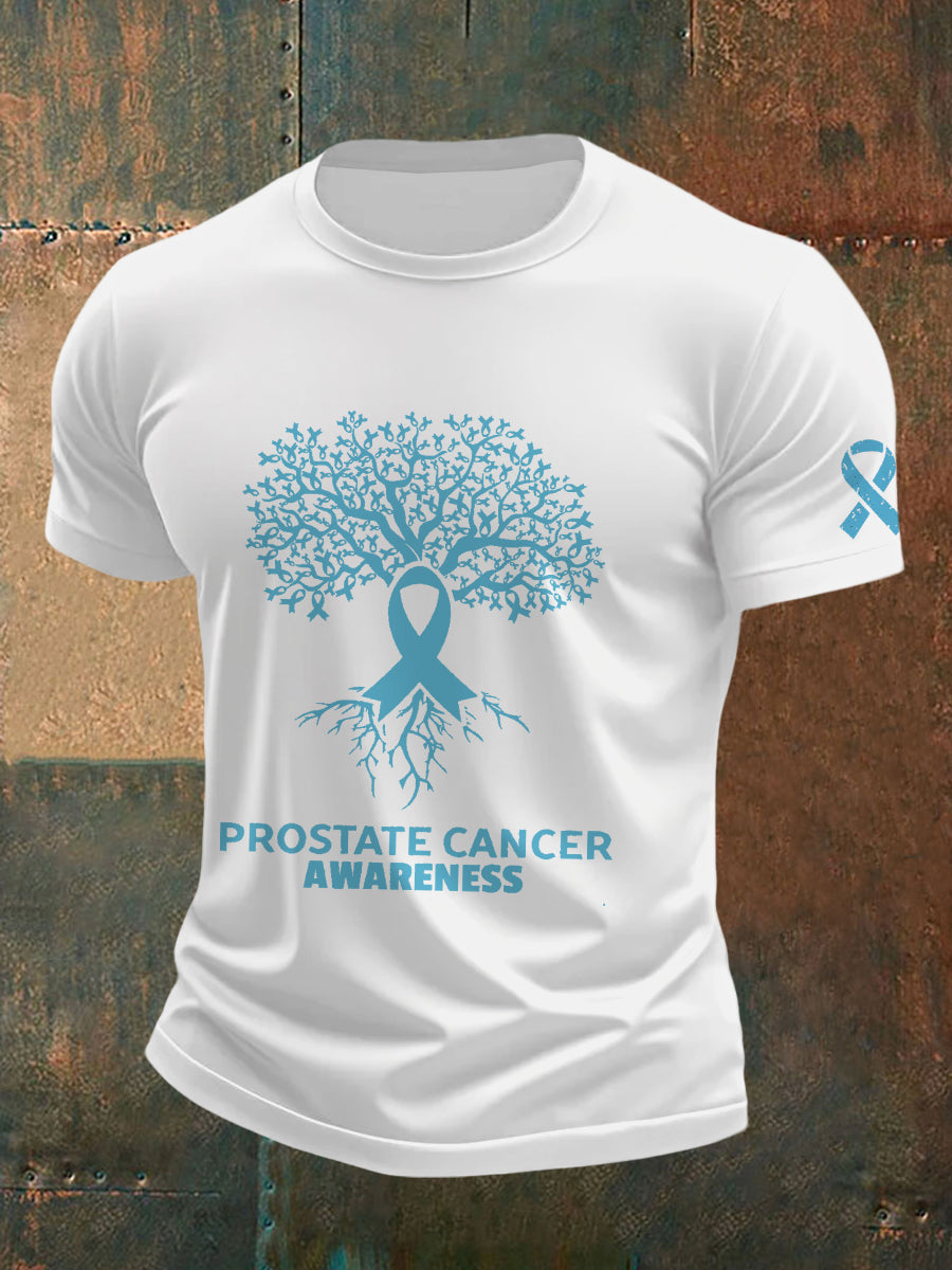 Camiseta de la conciencia del cáncer de próstata de los hombres