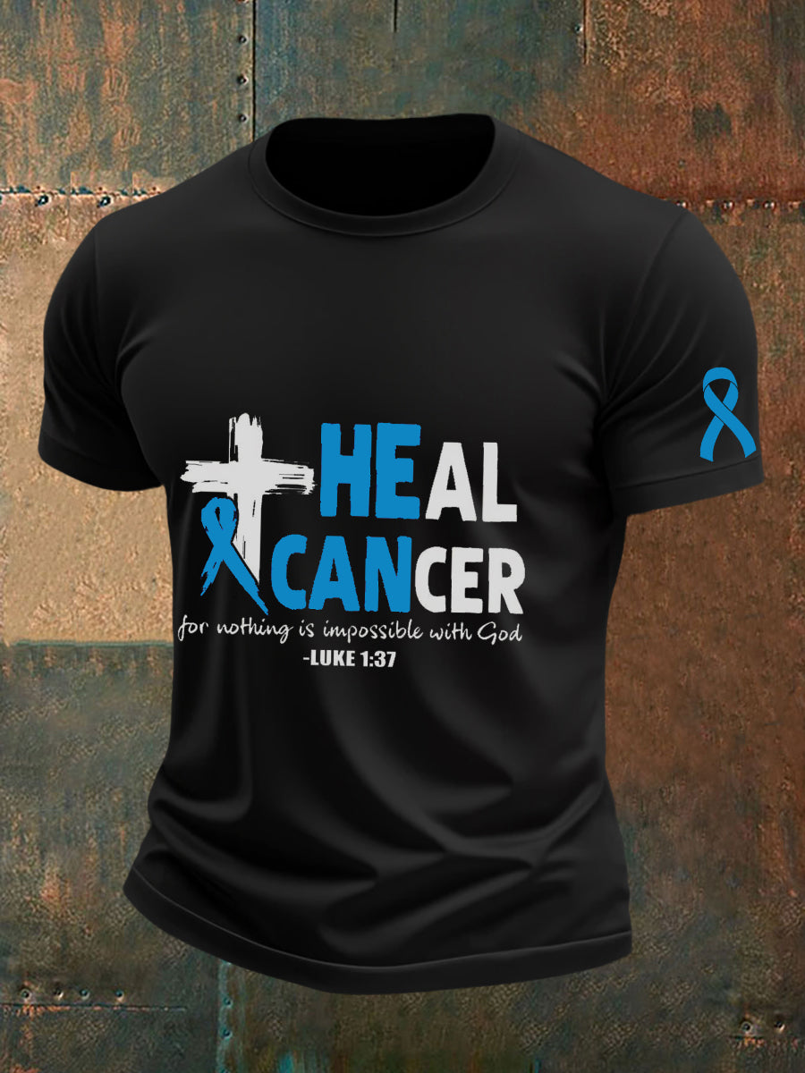 Camiseta de la conciencia del cáncer de próstata de los hombres