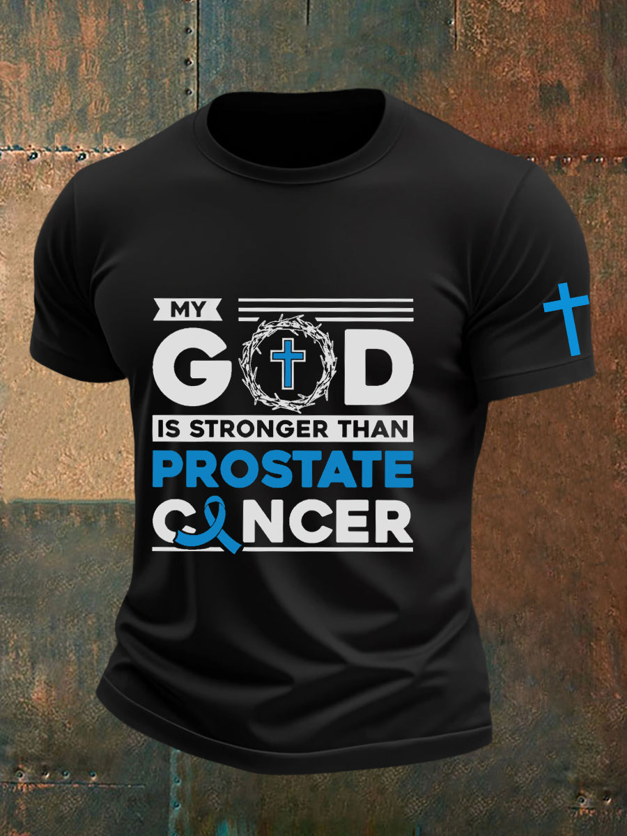 Camiseta de la conciencia del cáncer de próstata de los hombres