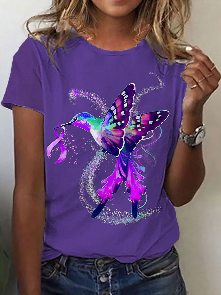 Botón de solapa con cuello en V estampado Vintage Casual manga larga Camisa