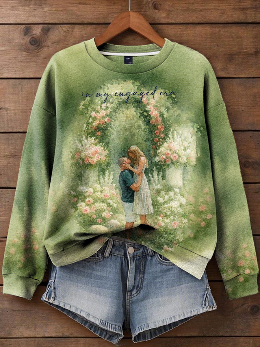 8789 Diva Engaged Era Sudadera Impresa para mujer