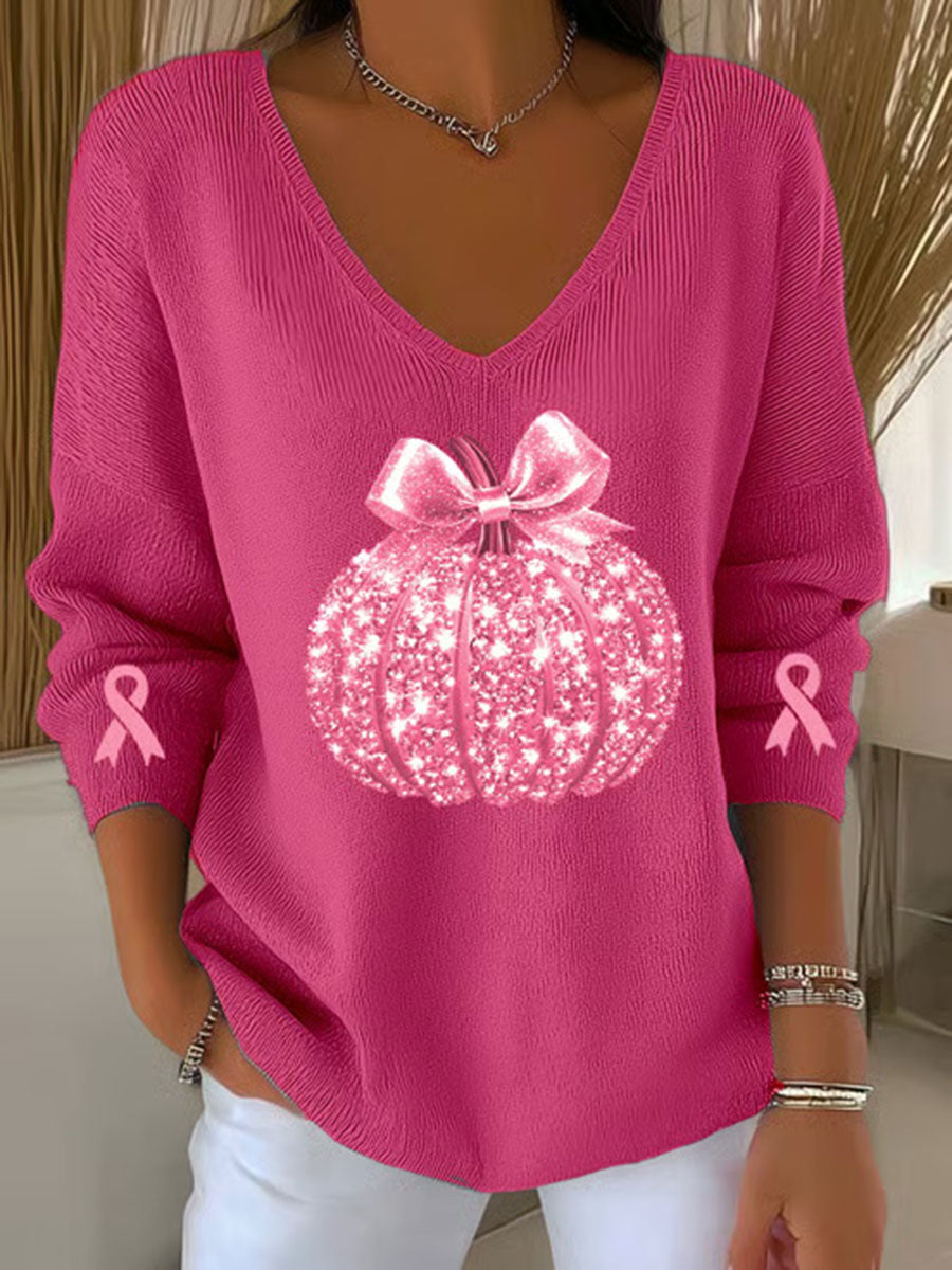 Top Casual con Estampado de Cinta Rosa para Mujer