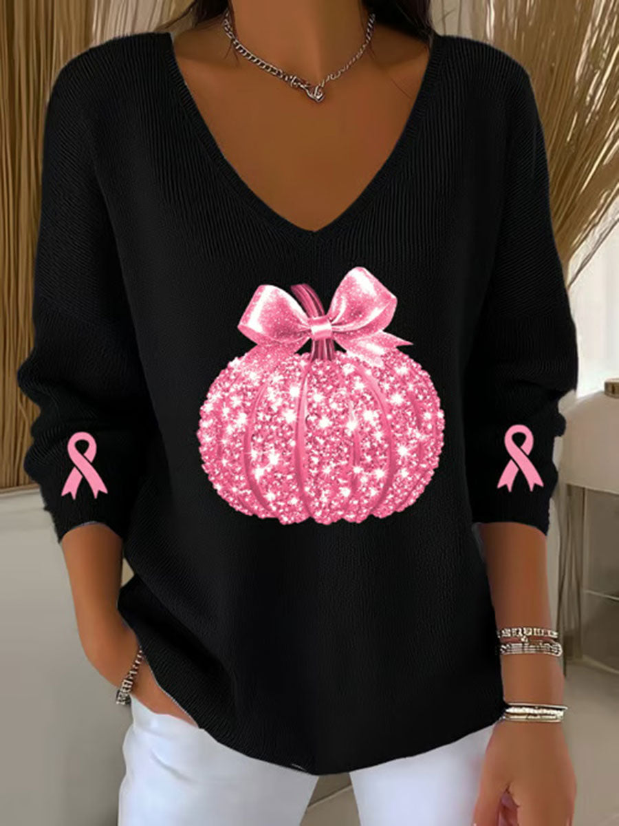 Top Casual con Estampado de Cinta Rosa para Mujer