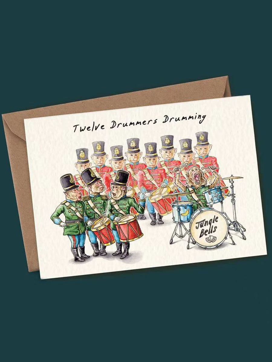 Doce días de juego de tarjeta de Navidad