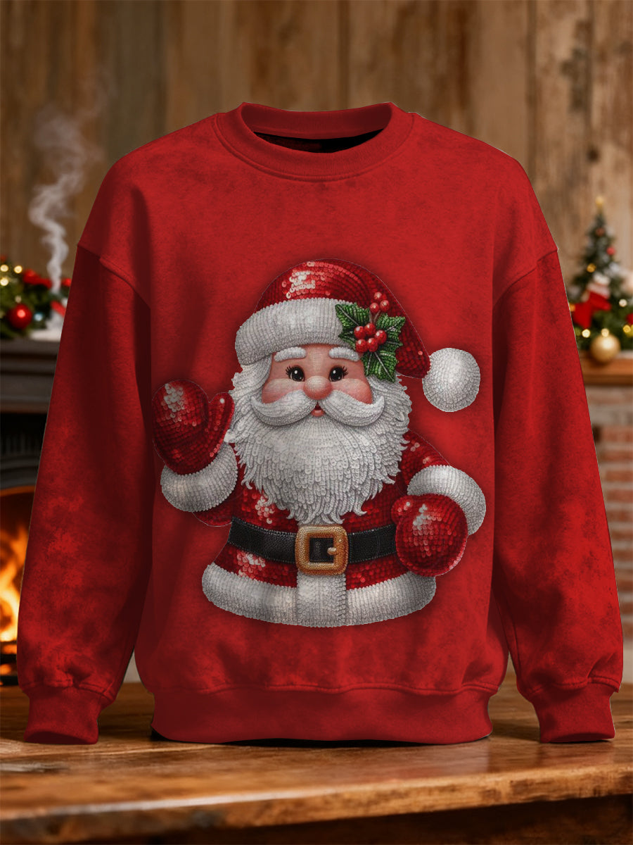 Sudadera con estampado de Santa Claus