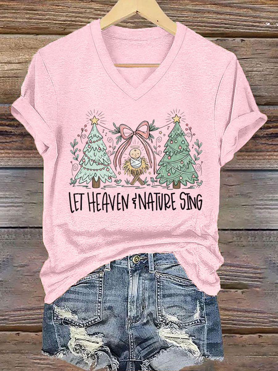 Camiseta de manga corta Heaven and Nature Sing para mujer