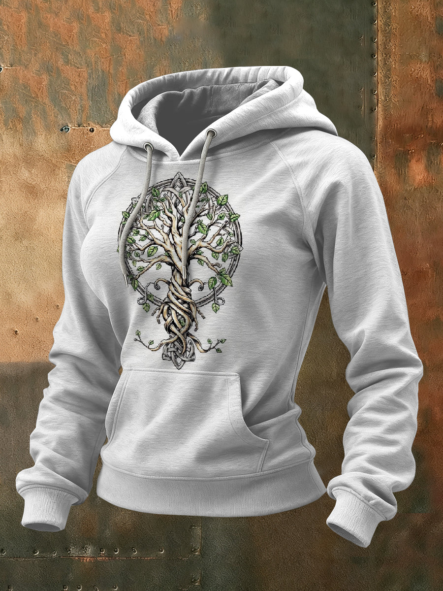 Sudadera casual Vintage Viking Tryck para mujer