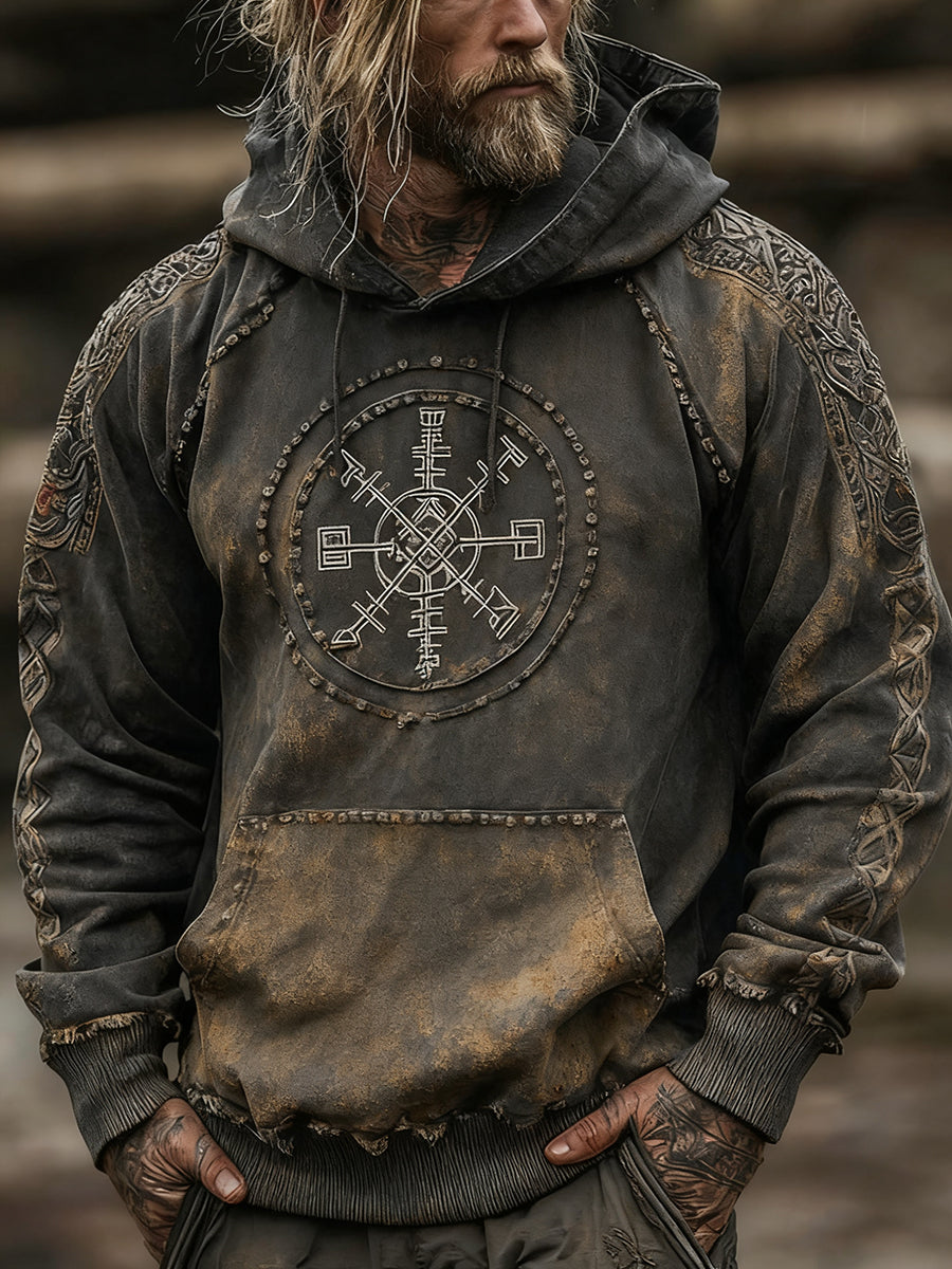 Hombres Viking Sudadera con capucha