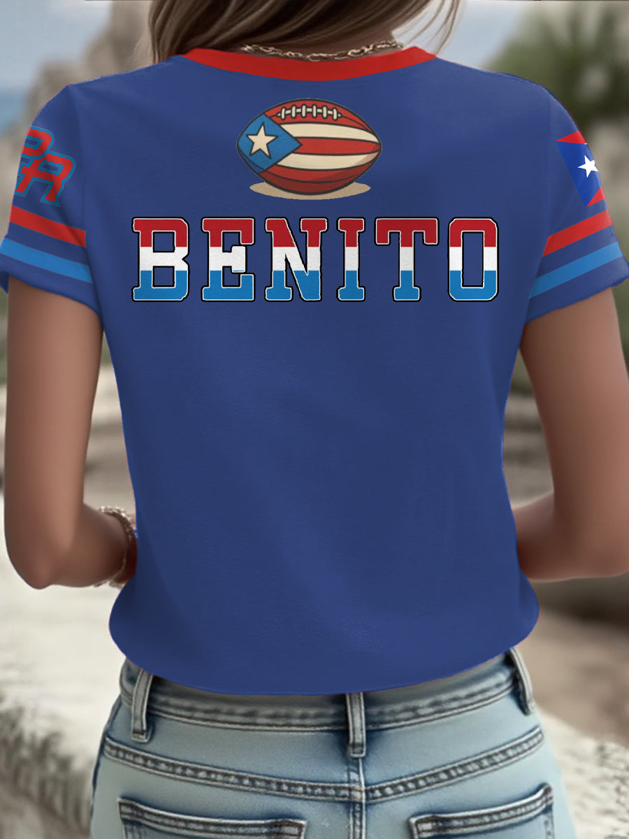 Camiseta Mujer Bunny Football Music Lover Impreso