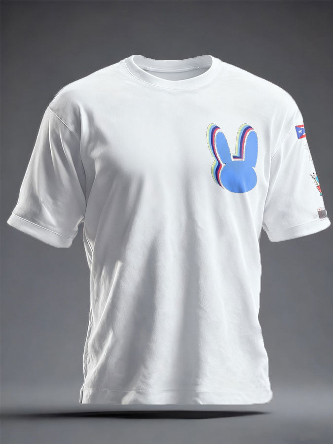 Unisex Bunny Music Football Lover Camiseta estampada