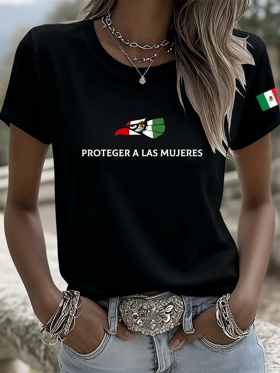 Camiseta casual para mujer "Protect Women"