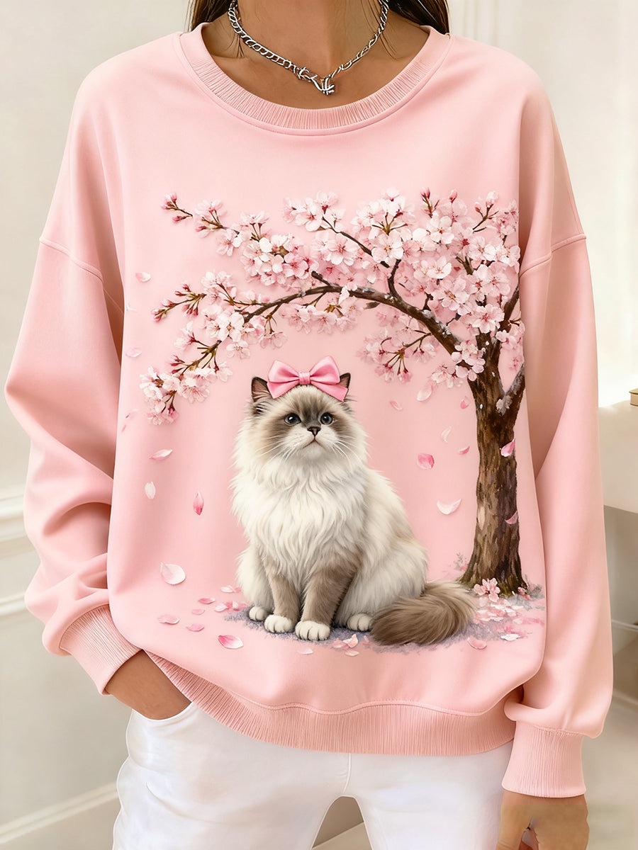 Top cómodo estampado de arte animal retro para mujer