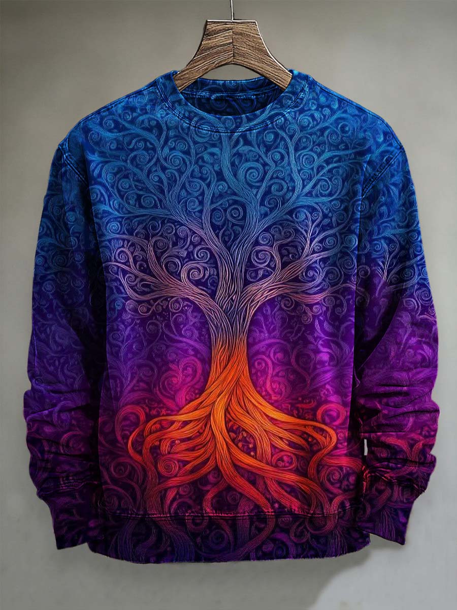 Resumen Árbol de la vida Imprimir Casual Crewneck Sudadera