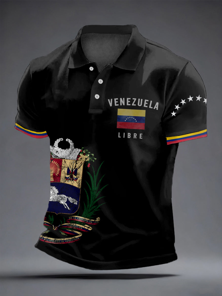 Camisa estampada Venezuela Libre para hombre