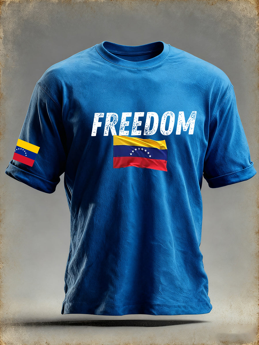 Camiseta de manga corta Freedom Venezuela para hombre