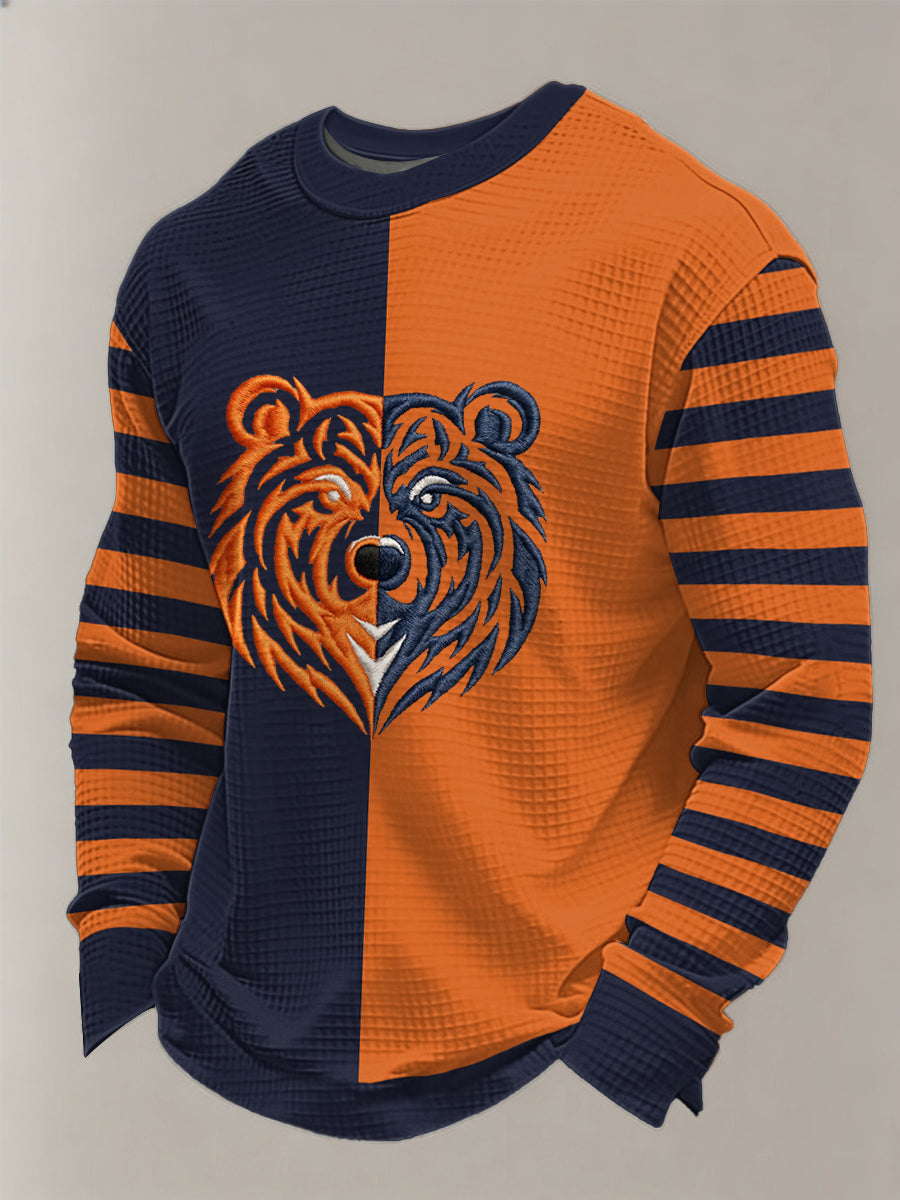 Hombres Bear Down Football Fans Gameday Casual Waffle Sudadera