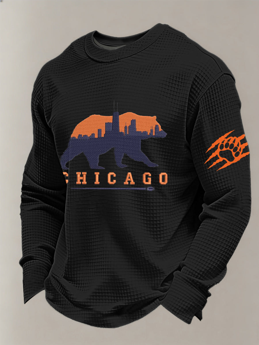 Hombres de los aficionados al fútbol Gameday Casual Waffle Sudadera