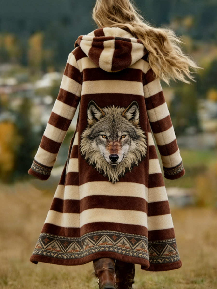 Mujer Lobo Dreamcatcher Western Aztec Cozy Cardigan