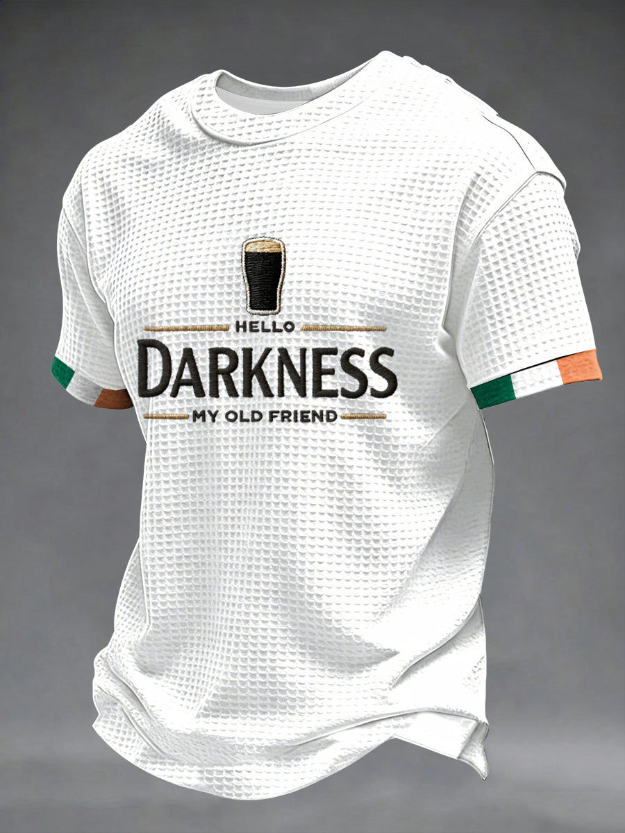 Camiseta manga corta Hello Darkness My Old Friend Waffle para hombre