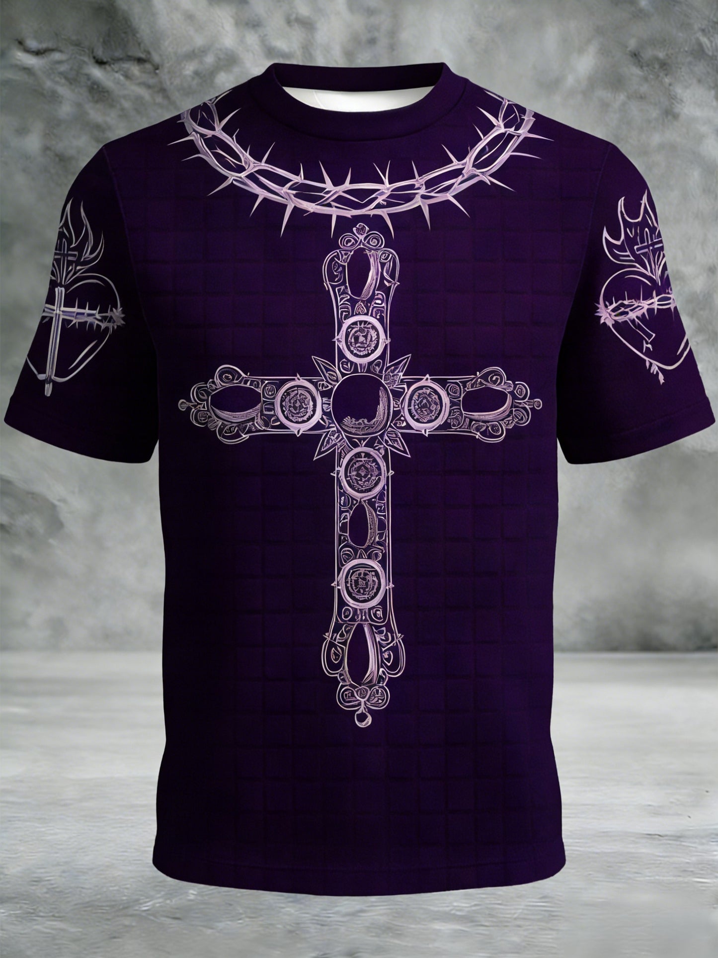 Camiseta casual de manga corta estampada Semana Santa mexicana retro