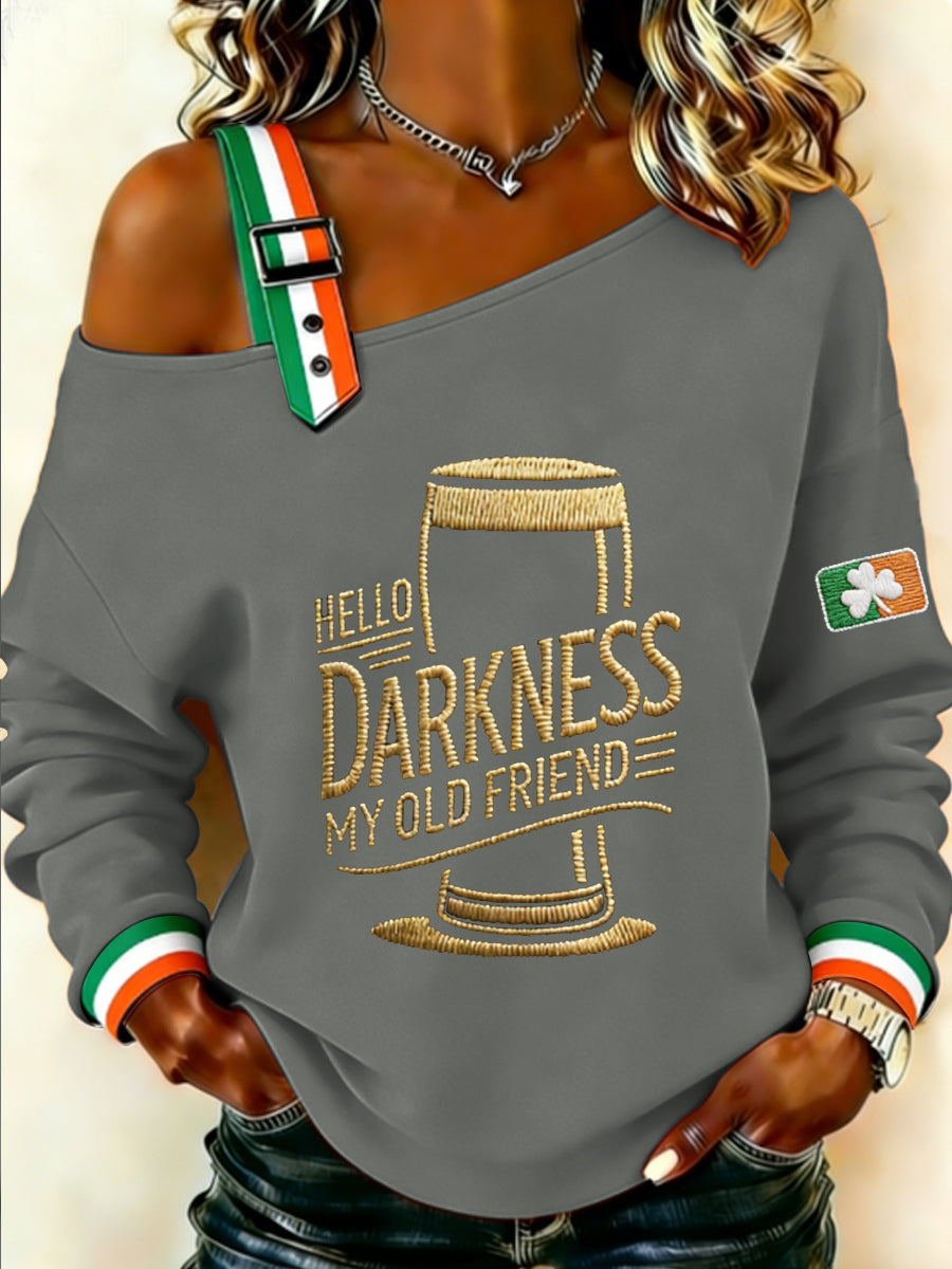 Sudadera para mujer HELLO DARKNESS MY OLD FRIEND