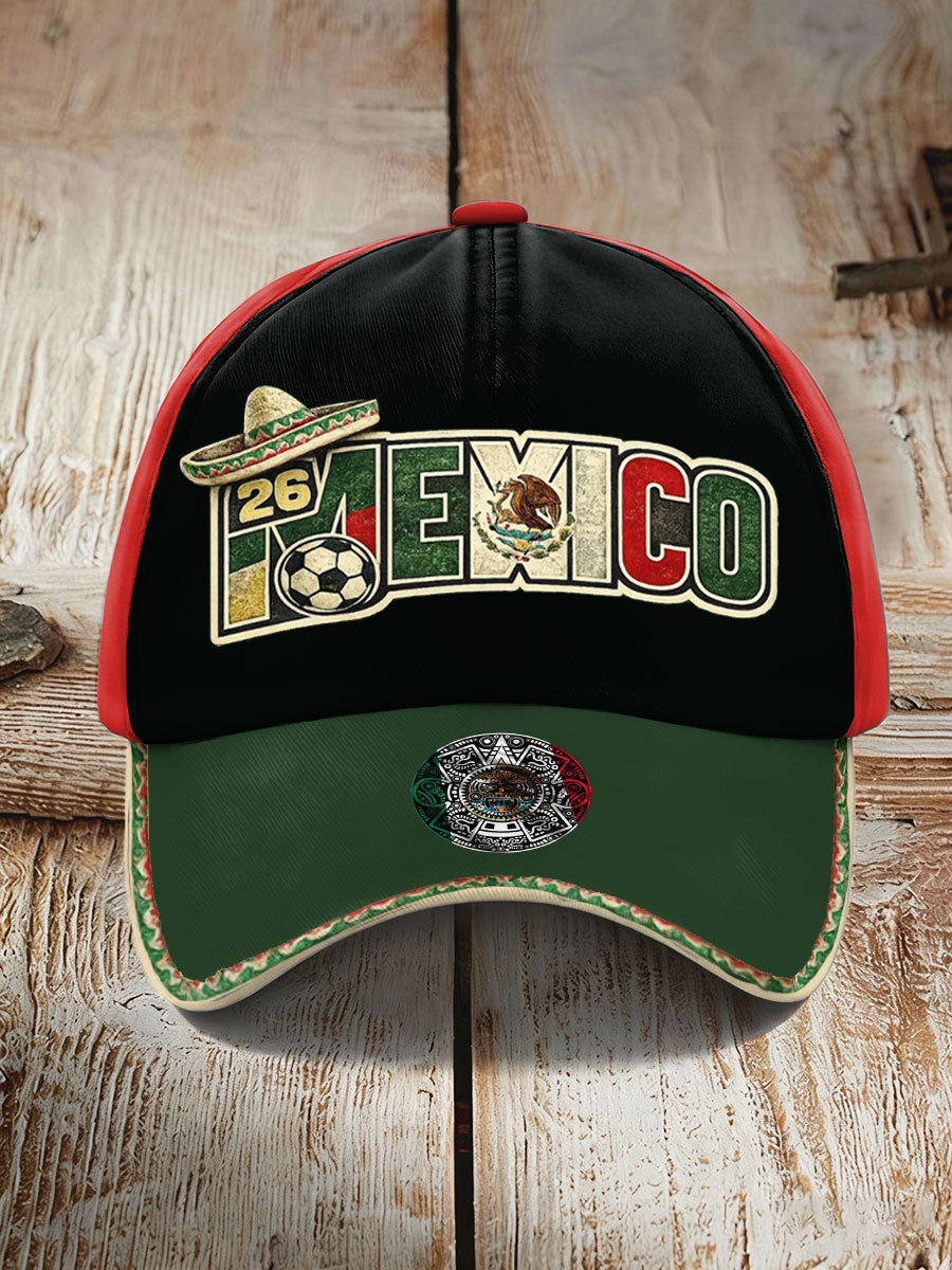 Sombrero impreso amante unisex del fútbol de México