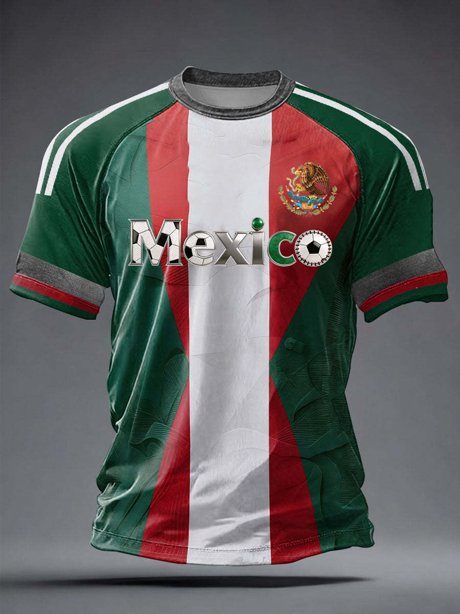 Camiseta de manga corta México Baseball Lover Print para hombre
