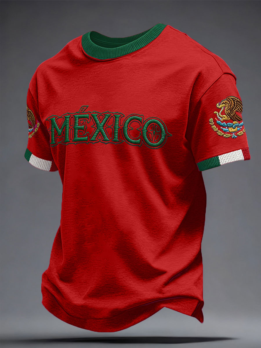 Camiseta con estampado de amante de fútbol de México unisex