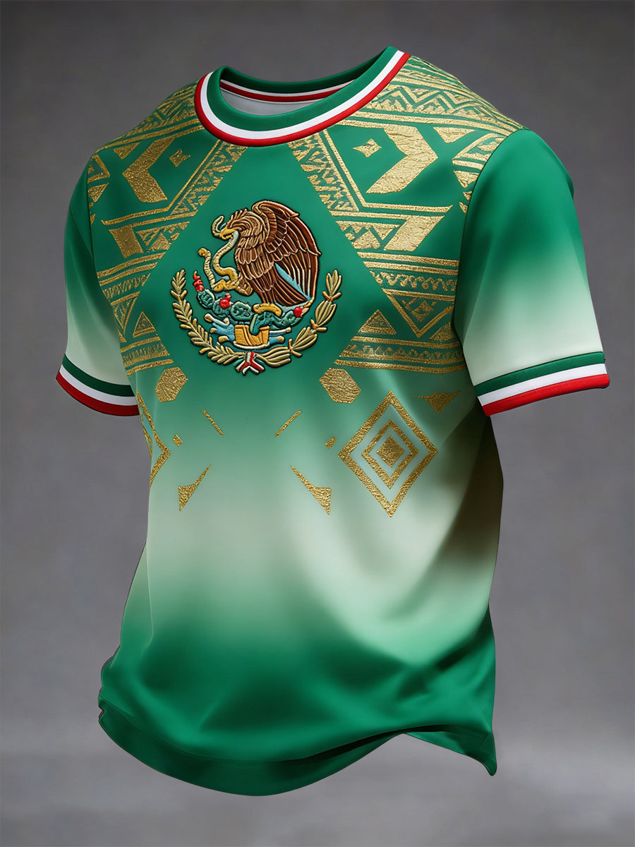 Camiseta mexicana de la textura del gradiente del vintage Cinco de Mayo