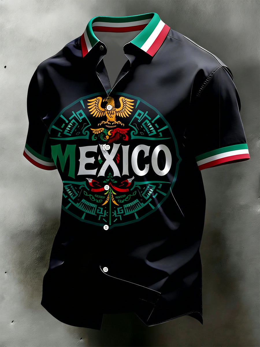 Camisa casual mexicana vintage del Cinco de Mayo