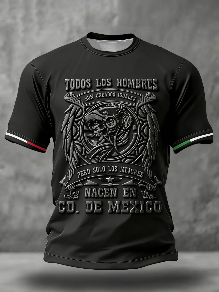 Camiseta estampada para hombres, amantes del fútbol mexicano