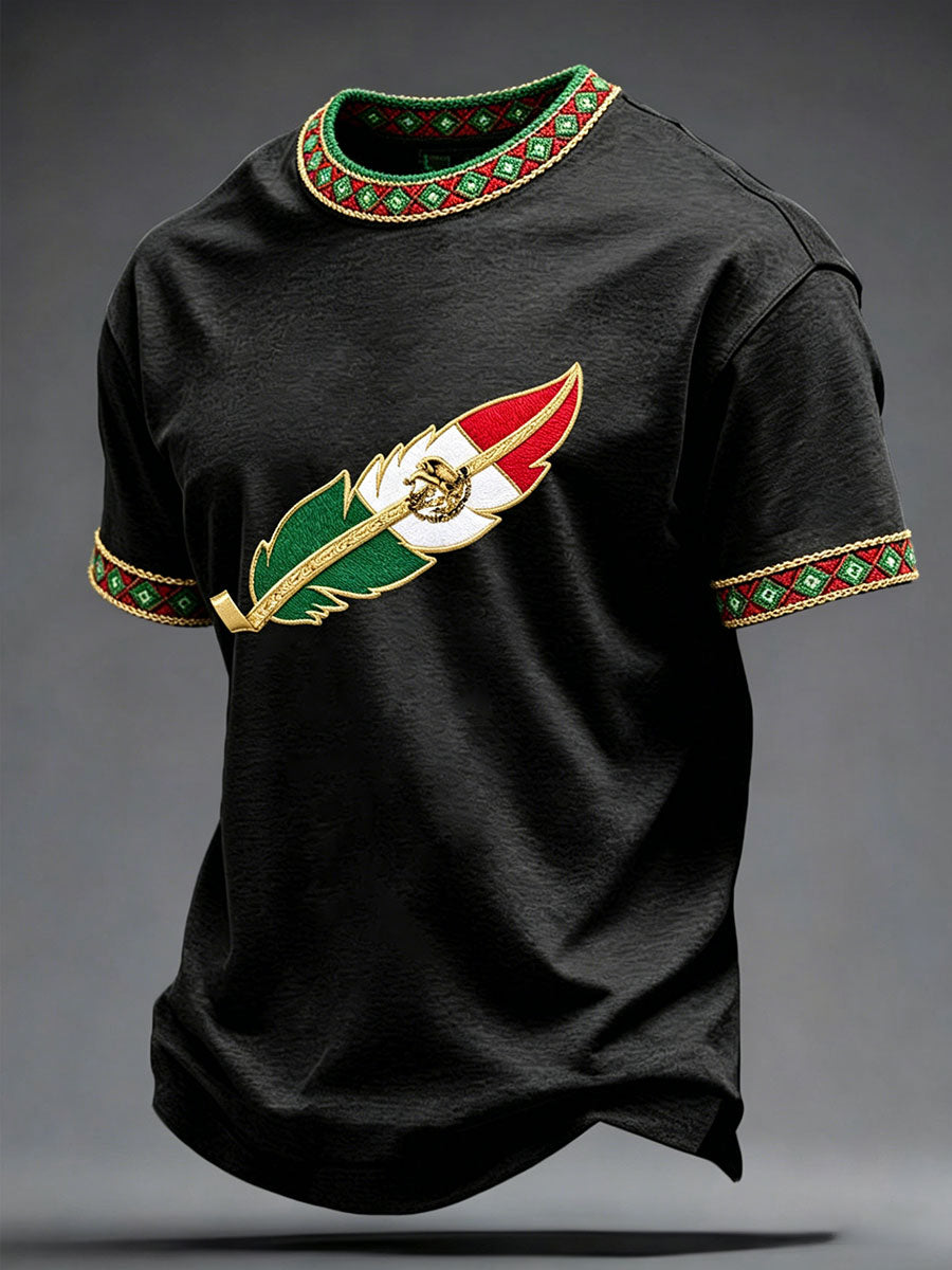 Camiseta estampada con diseño artístico para amantes del fútbol mexicano