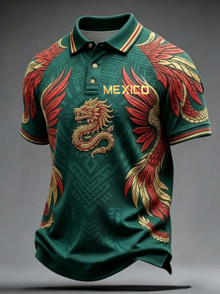 Camisetas casuales con estampado artístico para amantes del fútbol mexicano, para hombre