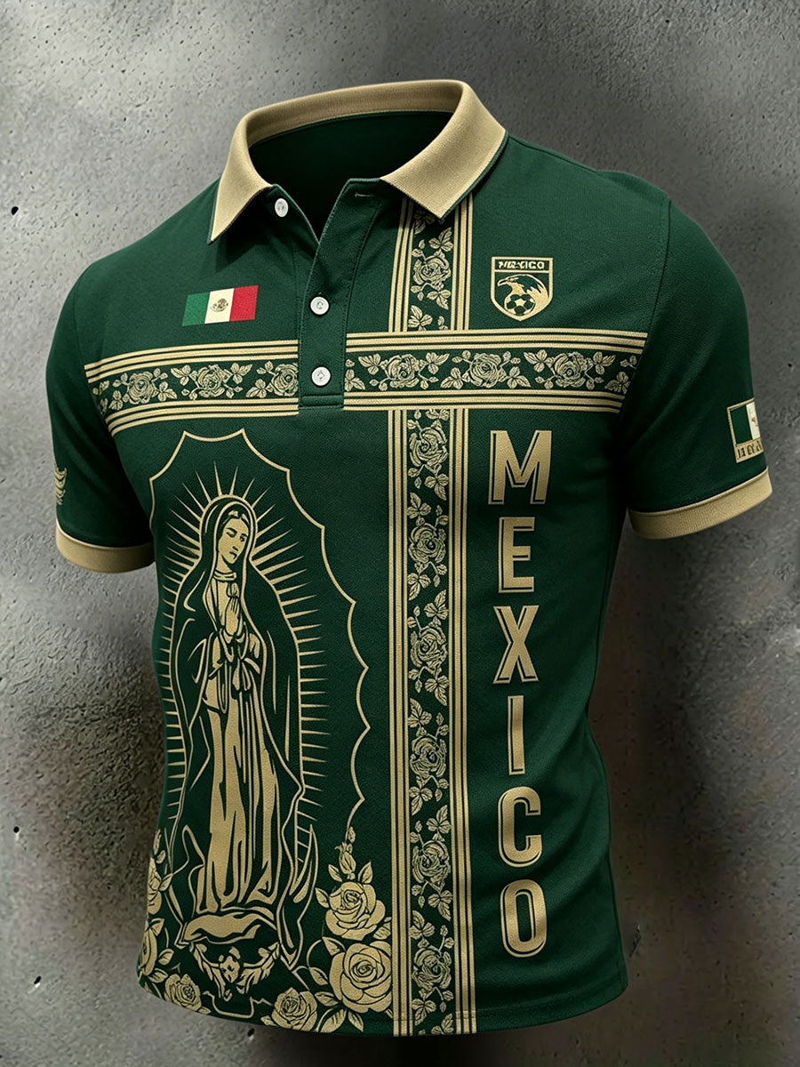 Camisetas casuales con estampado artístico para amantes del deporte de México para hombre