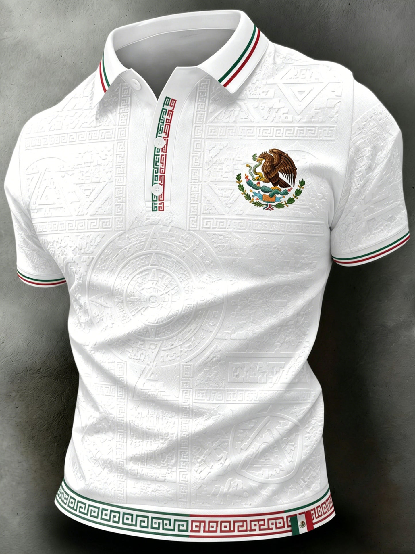 Polo Mexican Aztec Totem Art Print para hombre