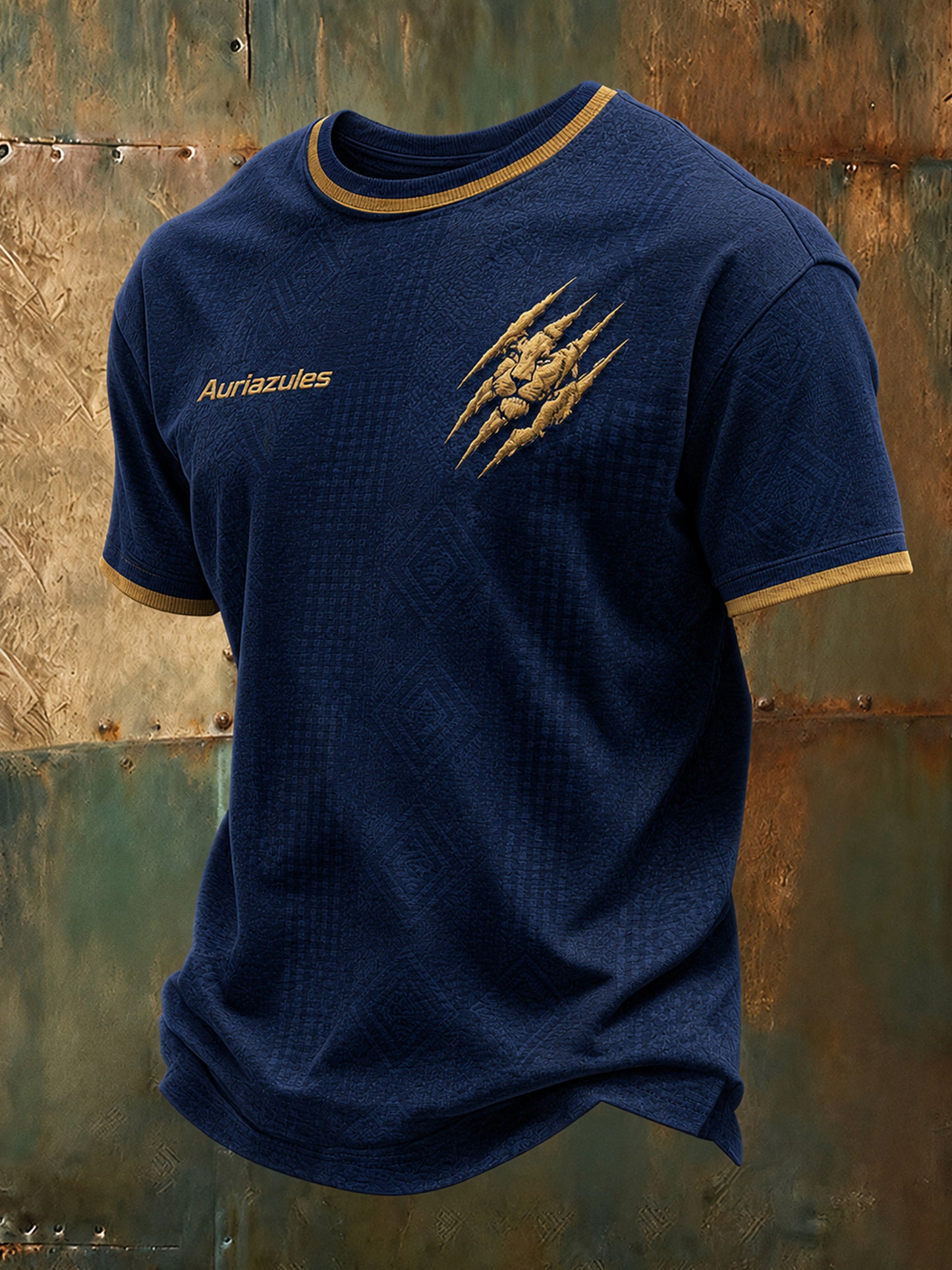 Camiseta para hombre con estampado artístico de inspiración mexicana y azteca