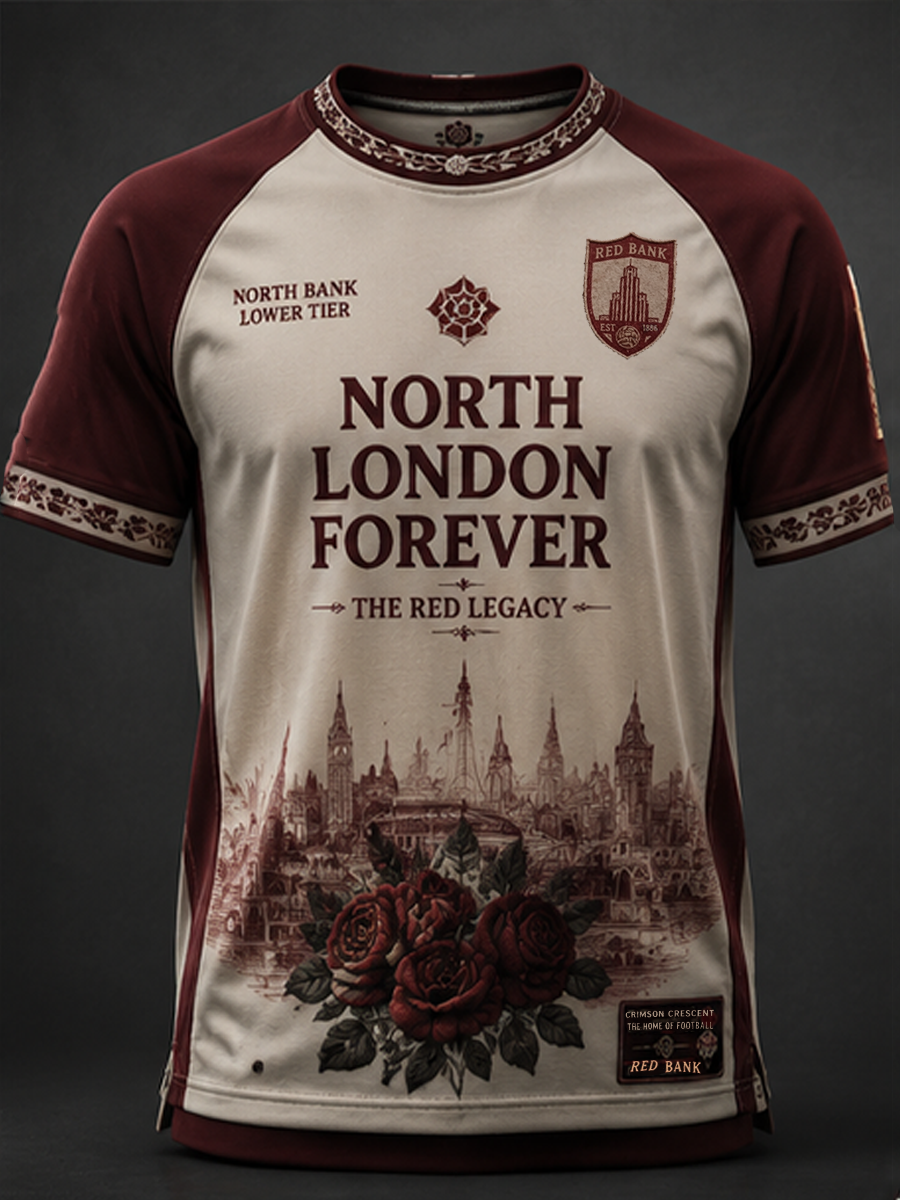 Camiseta estampada de manga corta para hombre, North London para siempre