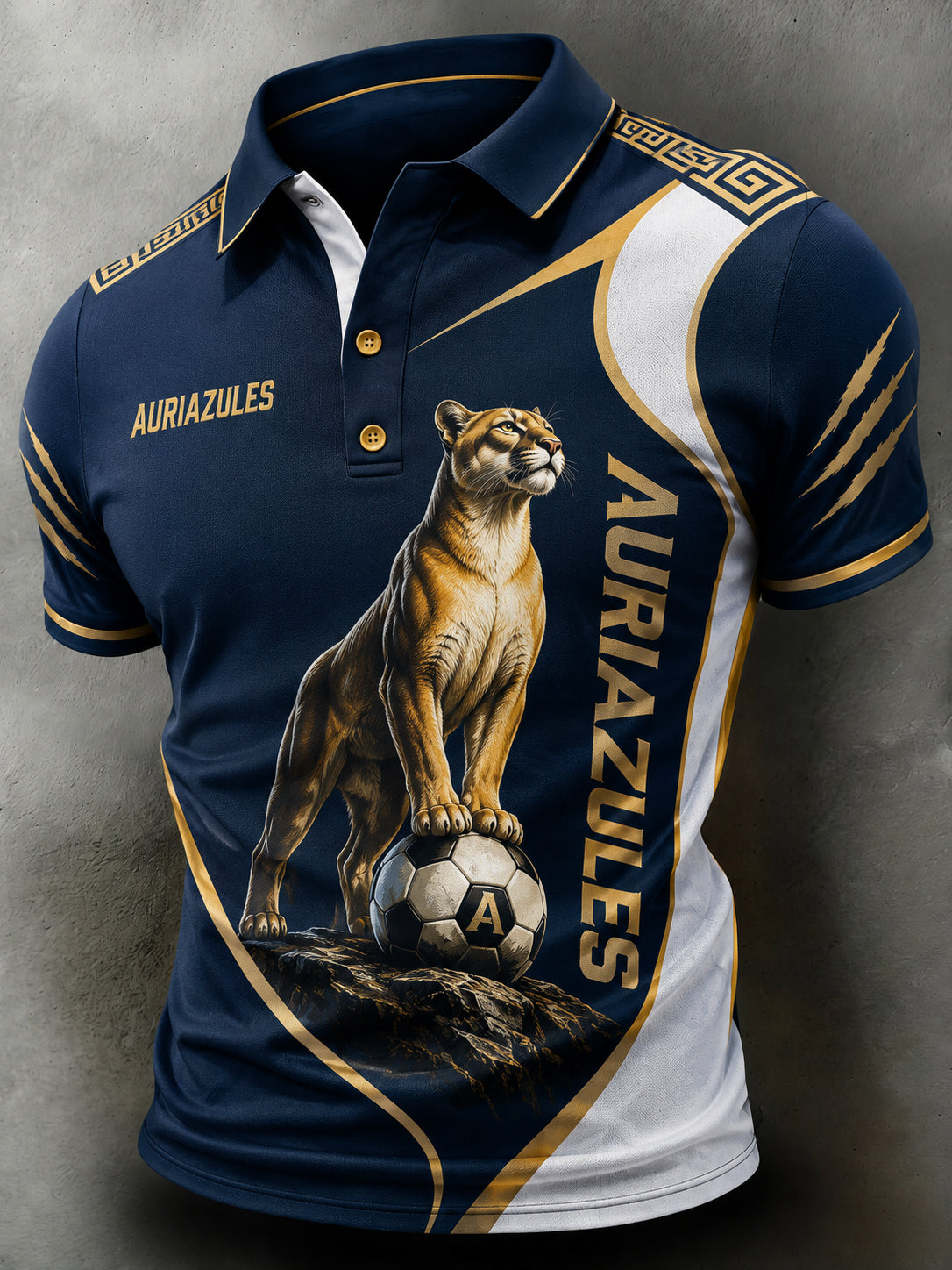 Polo con estampado artístico del Club Universidad Nacional (Pumas) para hombre