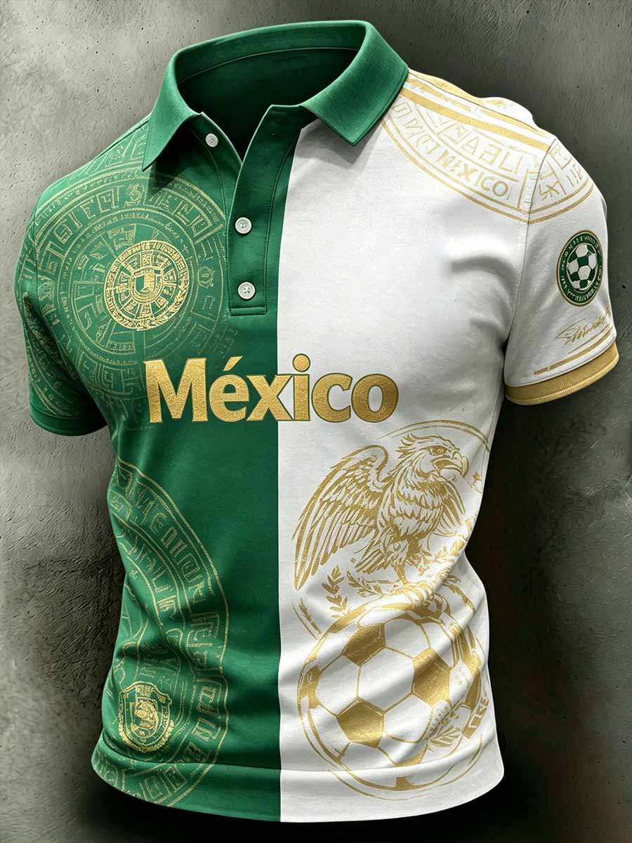 Polo estampado de la Liga Mexicana de Fútbol para hombre