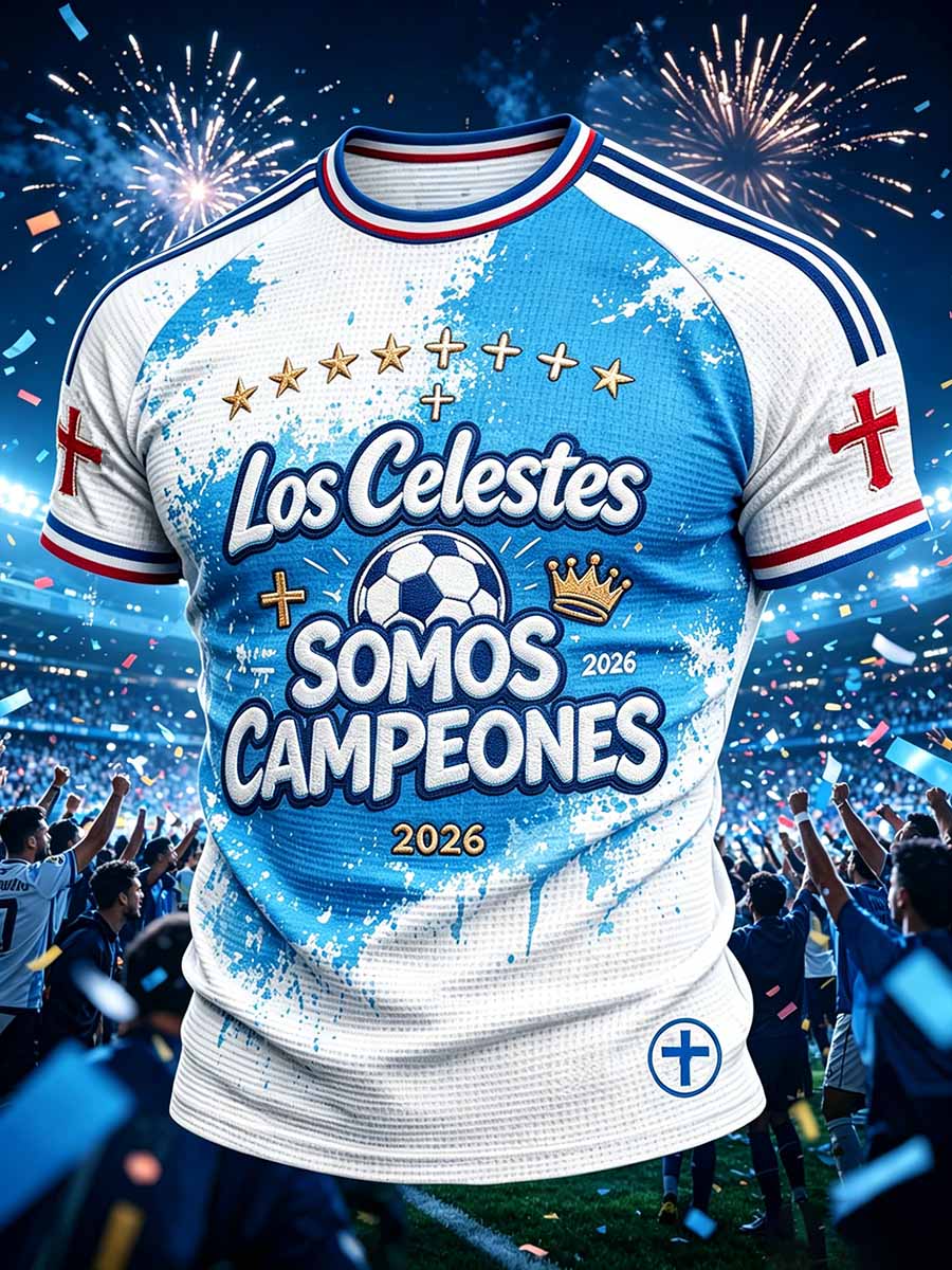 Camiseta con estampado del equipo Cruz Azul de México para hombre