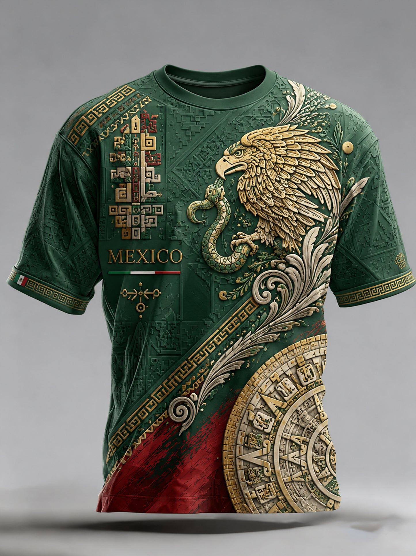 Camiseta con estampado gráfico de Cheering Match de fútbol mexicano para hombre